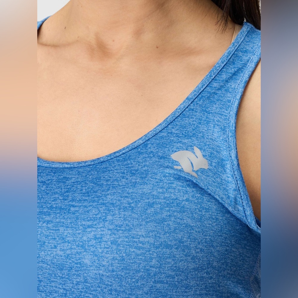 Rabbit‎ Women's EZ Tank Top Blue Unicorn Runner Marina Blue XL
